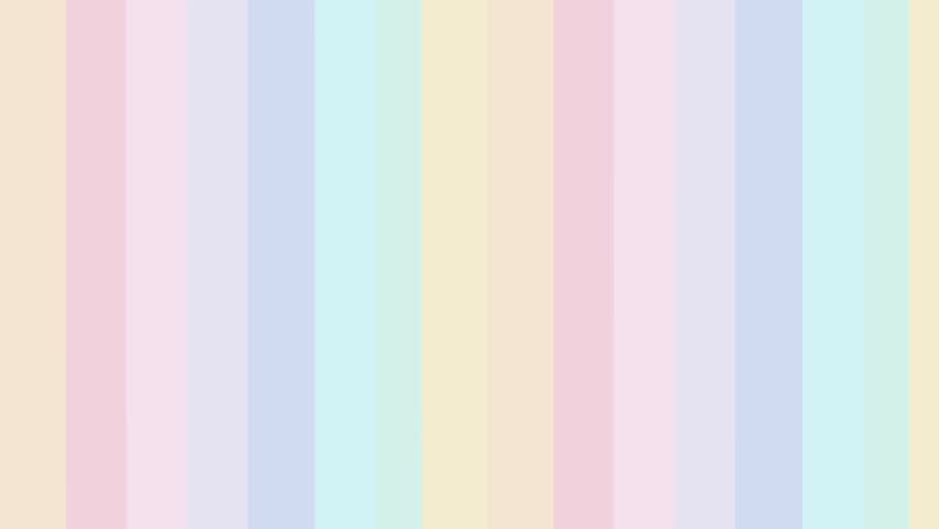 Minimal pastel rainbow stripes slide to form a gentle background. This cute, clean animation is ideal for intros, transitions, or sweet-themed visuals.