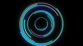 Animation of scope scanning over neon stadium. Sport, technology and digital interface concept digitally generated video. - Powered by Shutterstock - Get 15% off with code: PIKWIZARD15