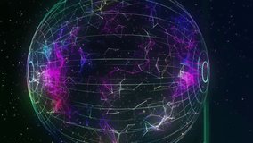 Animation of globe spinning with networks of connections. global technology data processing concept digitally generated video. - Powered by Shutterstock - Get 15% off with code: PIKWIZARD15