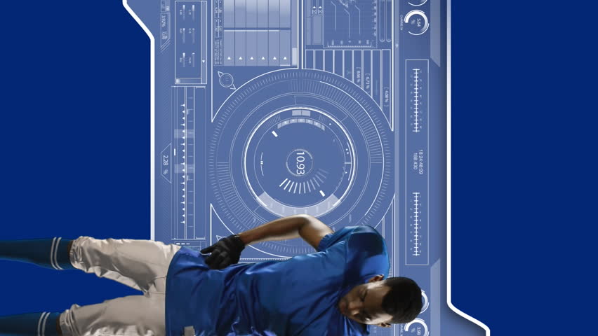 Animation of scopes scanning and data processing with american football player. global sports, competition technology and digital interface concept digitally generated video. - Powered by Shutterstock - Get 15% off with code: PIKWIZARD15