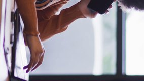 Animation of media icons over businesswoman wearing face mask and using smartphone. global networks, business, data processing and digital interface concept digitally generated video. - Powered by Shutterstock - Get 15% off with code: PIKWIZARD15