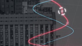 Neon statistical data processing against tall buildings in the city. business statistics and technology concept - Powered by Shutterstock - Get 15% off with code: PIKWIZARD15