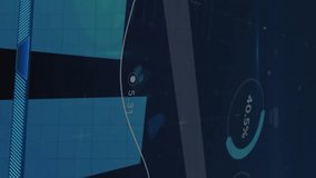 Digital interface with covid-19 cell and statistical data processing against blue background. covid-19 coronavirus pandemic concept - Powered by Shutterstock - Get 15% off with code: PIKWIZARD15