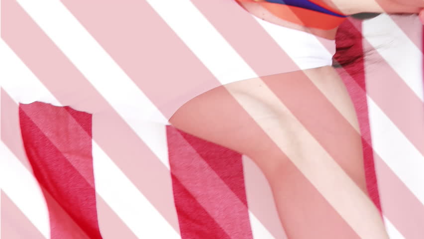 Animation of happy caucasian woman holding usa flag. presidents day, independence day and american patriotism concept digitally generated video. - Powered by Shutterstock - Get 15% off with code: PIKWIZARD15