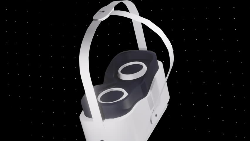 Animation of vr headset over glowing neon shapes moving on black background. Global virtual reality, data processing, computing and digital interface concept digitally generated video. - Powered by Shutterstock - Get 15% off with code: PIKWIZARD15