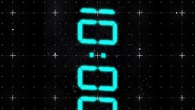 Animation of blue digital clock timer changing over grid on black background. Time, timer, digital interface and data processing concept digitally generated video. - Powered by Shutterstock - Get 15% off with code: PIKWIZARD15