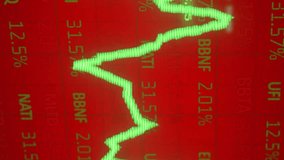 Stock market data and green upward arrows animation over Chinese flag background. Finance, investment, growth, economy, China, statistics - Powered by Shutterstock - Get 15% off with code: PIKWIZARD15