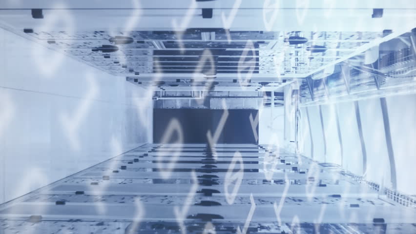 Animation of binary coding numbers changing over tech room with computer servers. digital interface global connection and science concept digitally generated video. - Powered by Shutterstock - Get 15% off with code: PIKWIZARD15