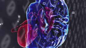 Digital animation of human brain spinning against binary coding data processing on grey background. cyber security and medical research technology concept - Powered by Shutterstock - Get 15% off with code: PIKWIZARD15