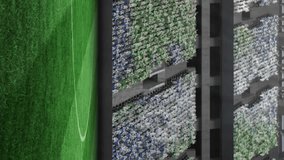 Animation of confetti falling over empty sports stadium. celebration, winning, sports and competition concept digitally generated video. - Powered by Shutterstock - Get 15% off with code: PIKWIZARD15