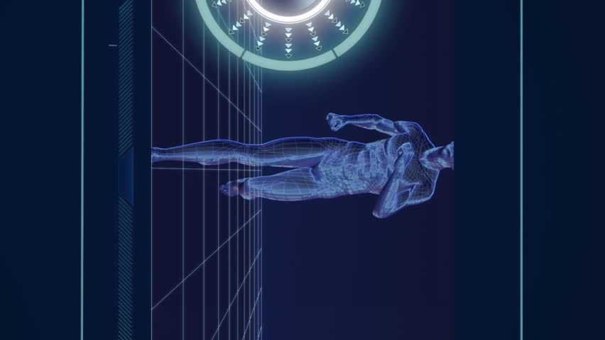 Animation of man running with scope scanning and data processing. global sport, competition, technology, data processing and digital interface concept digitally generated video. - Powered by Shutterstock - Get 15% off with code: PIKWIZARD15