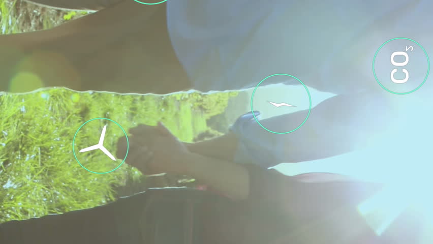 Animation of digital icons and data processing over people embracing on field. global digital interface, data processing and technology concept digitally generated video. - Powered by Shutterstock - Get 15% off with code: PIKWIZARD15