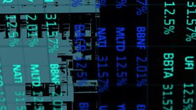 Animation of stock market over cityscape. global business, finances, connections and digital interface concept digitally generated video. - Powered by Shutterstock - Get 15% off with code: PIKWIZARD15