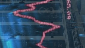 Animation of financial data processing with graph and mathematical equations over server room. Global business, finances and digital interface concept digitally generated video. - Powered by Shutterstock - Get 15% off with code: PIKWIZARD15