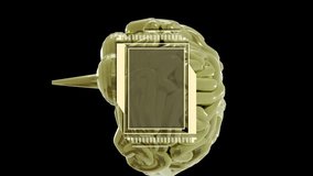 Animation of ai text, human brain and digital data processing over black background. Global artificial intelligence, connections, computing and data processing concept digitally generated video. - Powered by Shutterstock - Get 15% off with code: PIKWIZARD15