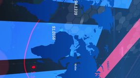 Animation of line with financial data processing with red arrow descending over world map. global finance technology digital interface concept digitally generated image. - Powered by Shutterstock - Get 15% off with code: PIKWIZARD15