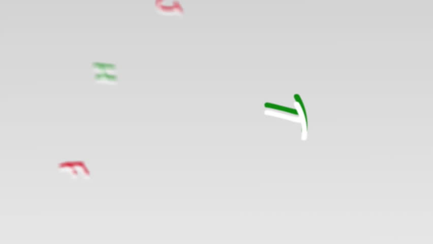 Digital animation of changing numbers and alphabets moving against white background. school and education concept