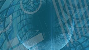 Animation of rolling graphs with data and information over globe spinning. digital interface global connections concept digitally generated video. - Powered by Shutterstock - Get 15% off with code: PIKWIZARD15