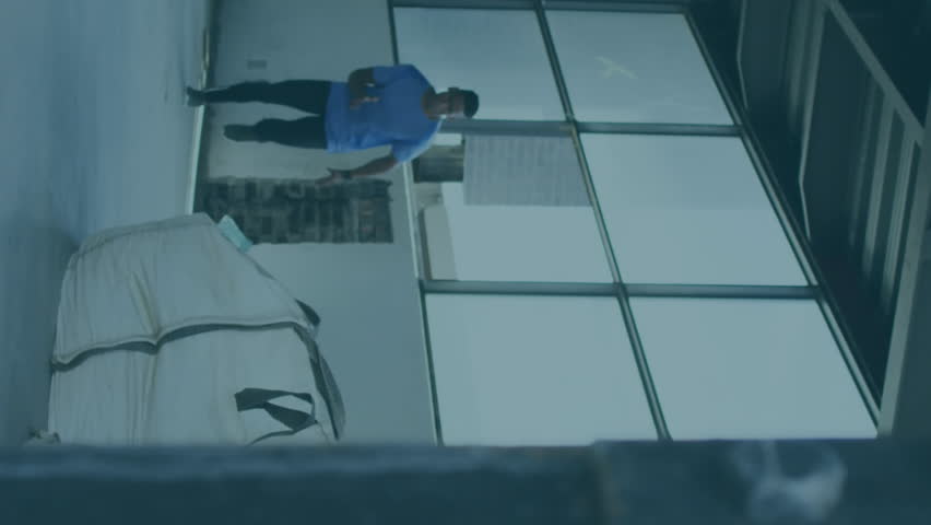 Animation of dna strand spinning over man running, exercising in gym. Digital interface global sport and performance concept digitally generated video. - Powered by Shutterstock - Get 15% off with code: PIKWIZARD15