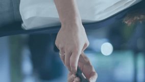 Animation of data processing over caucasian businesswoman using smartphone. Business, communication, technology, computing and digital interface concept digitally generated video. - Powered by Shutterstock - Get 15% off with code: PIKWIZARD15