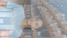 Financial data processing against diverse volunteers high fiving each other at warehouse. logistics and transportation business concept - Powered by Shutterstock - Get 15% off with code: PIKWIZARD15