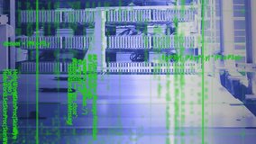 Animation of data processing and scope scanning against computer server room. Computer interface and business data storage technology concept - Powered by Shutterstock - Get 15% off with code: PIKWIZARD15