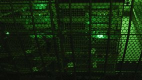 Animation of hud screens with numbers, graphs and shapes over data server racks. Digital composite, networking, data center, security, technology, network server, infographic, coding, data processing. - Powered by Shutterstock - Get 15% off with code: PIKWIZARD15