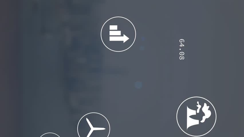 Animation of computer language and multiple icons over blurred aerial view of ocean and city. Digital composite, multiple exposure, coding, programming language, hazardous, recycling, architecture. - Powered by Shutterstock - Get 15% off with code: PIKWIZARD15