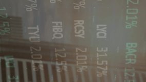 Animation of financial data processing over cityscape. Global business, connections, computing and data processing concept digitally generated video. - Powered by Shutterstock - Get 15% off with code: PIKWIZARD15