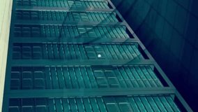 Animation of global data network and loading rings over server room. Network, data, processing, loading, business, digital interface and global communication, digitally generated video. - Powered by Shutterstock - Get 15% off with code: PIKWIZARD15