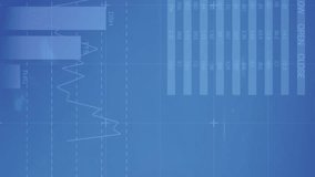 Animation of financial data processing on blue background. Global finances, business, computing and digital interface concept digitally generated video. - Powered by Shutterstock - Get 15% off with code: PIKWIZARD15