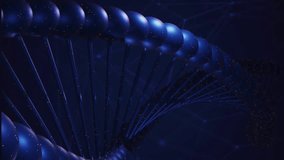 Animation of dna strand over newtork of connections on black background. Global science, connections and digital interface concept digitally generated video. - Powered by Shutterstock - Get 15% off with code: PIKWIZARD15