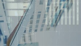 Animation of financial data processing female architect using tablet. Global business, connections, computing and data processing concept digitally generated video. - Powered by Shutterstock - Get 15% off with code: PIKWIZARD15