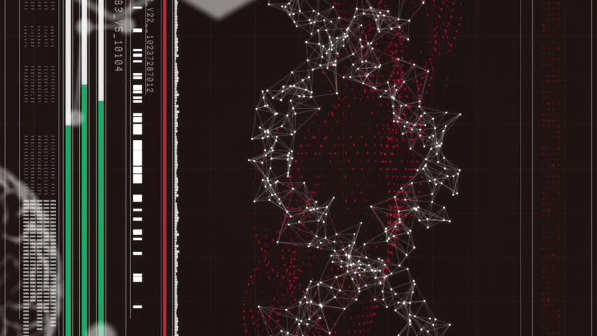 Animation of dna, brain and scientific data processing over black background. science, human biology, technology and digital interface concept digitally generated video. - Powered by Shutterstock - Get 15% off with code: PIKWIZARD15
