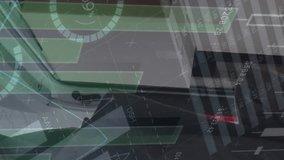 Animation of financial graphs over caucasian female courier with packages using smartphone. business, finance and delivery services concept digitally generated video. - Powered by Shutterstock - Get 15% off with code: PIKWIZARD15