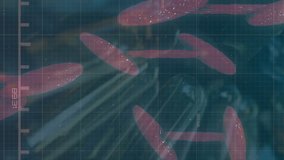 Animation of data processing and dna strand over dna strand. Global business and digital interface concept digitally generated video. - Powered by Shutterstock - Get 15% off with code: PIKWIZARD15