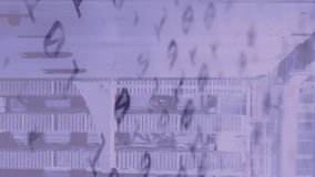 Animation of data processing over server room. Global business, finances, data processing and digital interface concept digitally generated video. - Powered by Shutterstock - Get 15% off with code: PIKWIZARD15