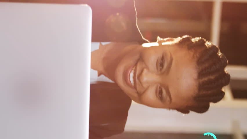 Animation of network of connections over happy diverse students using computers. Global education connections technology and data processing concept digitally generated video. - Powered by Shutterstock - Get 15% off with code: PIKWIZARD15