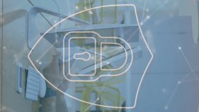 Animation of network of connections and data processing over business people wearing phone headsets. Back to school and education technology concept. - Powered by Shutterstock - Get 15% off with code: PIKWIZARD15