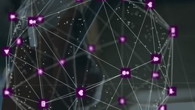 Globe of digital icons and network of medical icons against mid section of a person using smartphone. global networking and medical research technology concept - Powered by Shutterstock - Get 15% off with code: PIKWIZARD15