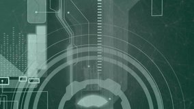 Animation of digital portraits over network of media icons and scanner processing data. Global communication, business data and digital interface concept digitally generated video. - Powered by Shutterstock - Get 15% off with code: PIKWIZARD15