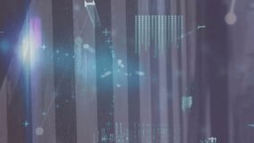 Animation of data processing over football players. Global business and digital interface concept digitally generated video. - Powered by Shutterstock - Get 15% off with code: PIKWIZARD15