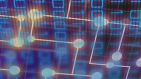 Animation of glowing moving columns over processor curves. Video gamemedical researchconnections and entertainment concept digitally generated video. - Powered by Shutterstock - Get 15% off with code: PIKWIZARD15