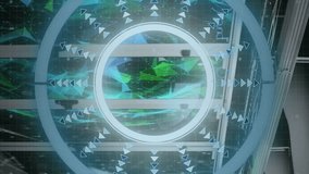 Animation of scope scanning and mathematical equations over server room. Global technology, computing and digital interface concept digitally generated video. - Powered by Shutterstock - Get 15% off with code: PIKWIZARD15