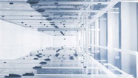 Animation of circuit board pattern, infographic interface and lens flare over server room. Digital composite, multiple exposure, mathematical, database, report, finance and technology concept. - Powered by Shutterstock - Get 15% off with code: PIKWIZARD15