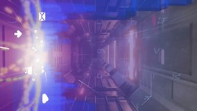 Animation of qr code over geometrical digital cityscape. global data processing, technology and connections concept digitally generated video. - Powered by Shutterstock - Get 15% off with code: PIKWIZARD15