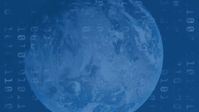 Animation of digital city and dollar banknote over data processing and globe on blue background. global technology, computing and digital interface concept digitally generated video. - Powered by Shutterstock - Get 15% off with code: PIKWIZARD15