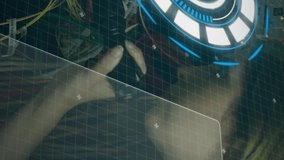 Animation of digital interface over caucasian female server room worker. Global science, connections, data processing and digital interface concept digitally generated video. - Powered by Shutterstock - Get 15% off with code: PIKWIZARD15