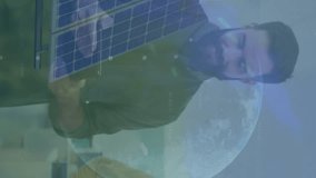 Animation of financial data processing over business people working in airport. Global business finance economy and technology concept digitally generated video. - Powered by Shutterstock - Get 15% off with code: PIKWIZARD15