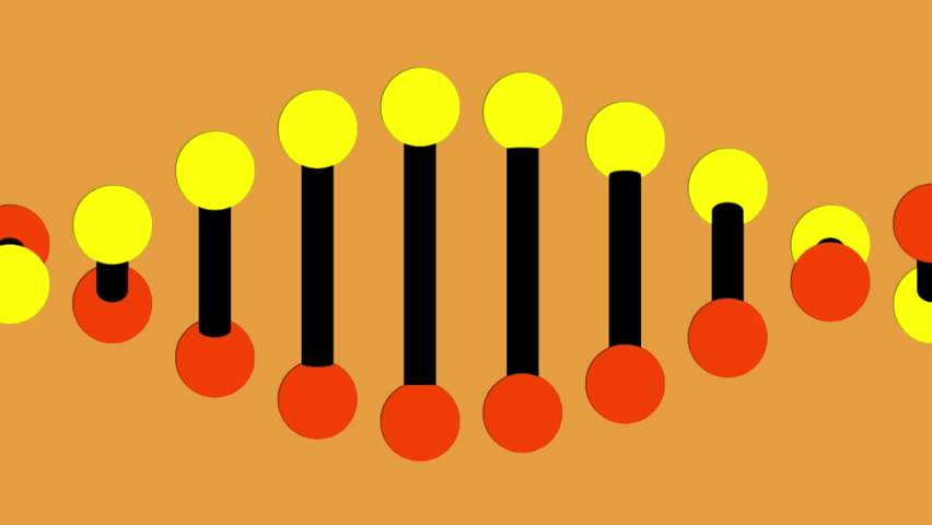 Animation of 3d dna strand on orange background. Global science, computing and data processing concept digitally generated video. - Powered by Shutterstock - Get 15% off with code: PIKWIZARD15